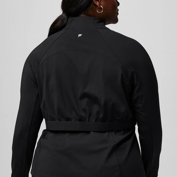 Fabletics Zip Up Trinity Performance Jacket, Womens Black Large NWT - Picture 2 of 7